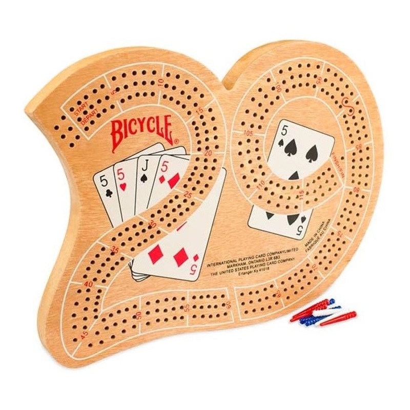 Bicycle Games and Accessories: Bicycle Large 29 Wood Cribbage Board – Preorder