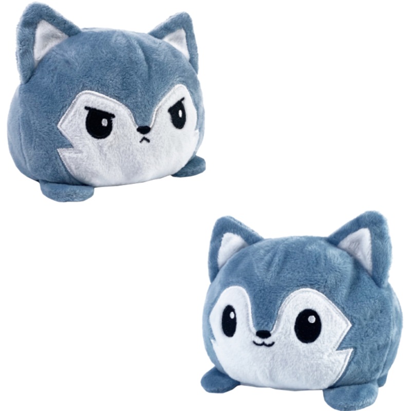 Reversible Plushie – Wolf Gray/White