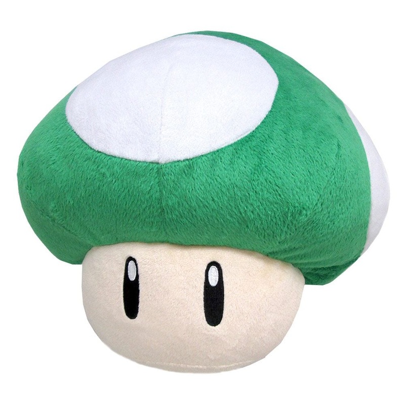 Super Mario Bros Plush 1UP Mushroom Pillow