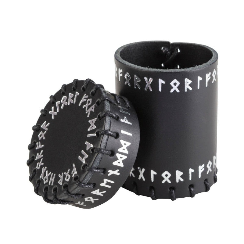 Q Workshop – Runic Black Leather Dice Cup