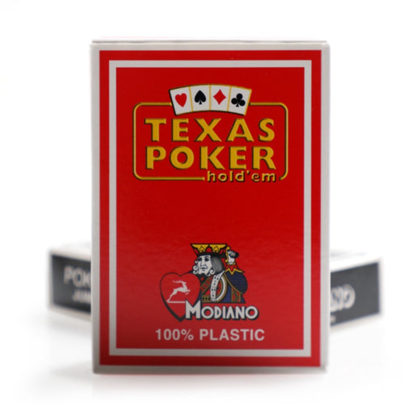 Modiano Trevigiane Red 100% Plastic Cards