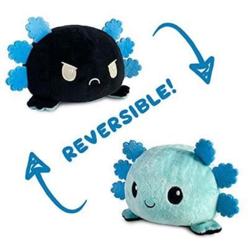 Reversible Plushie – Axolotl Blue/Black