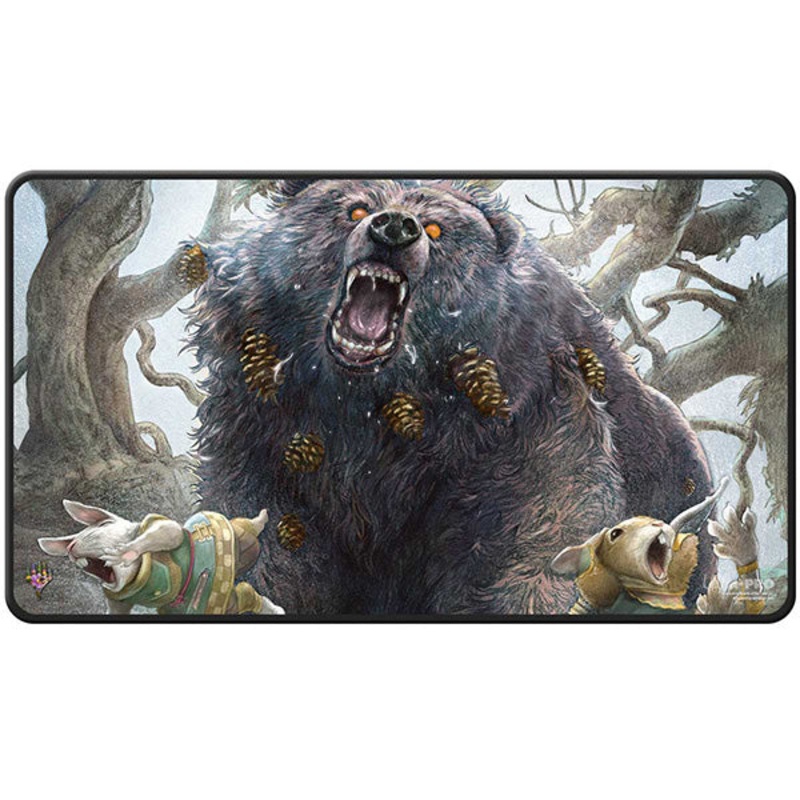 Bloomburrow Black Stitched Playmat Special Artist 2 for Magic The Gathering – Lumra, Bellow of the Woods