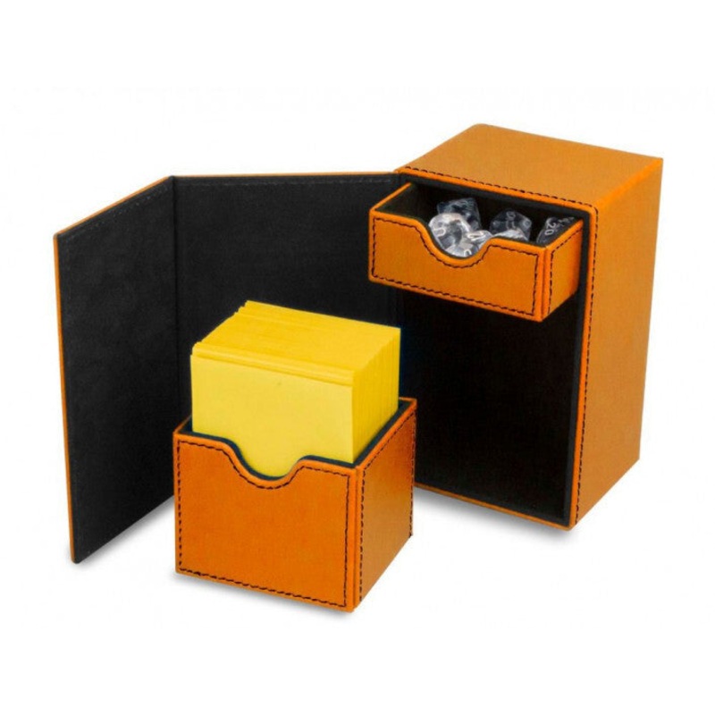 BCW Deck Case Box LX Orange (Holds 80 cards)