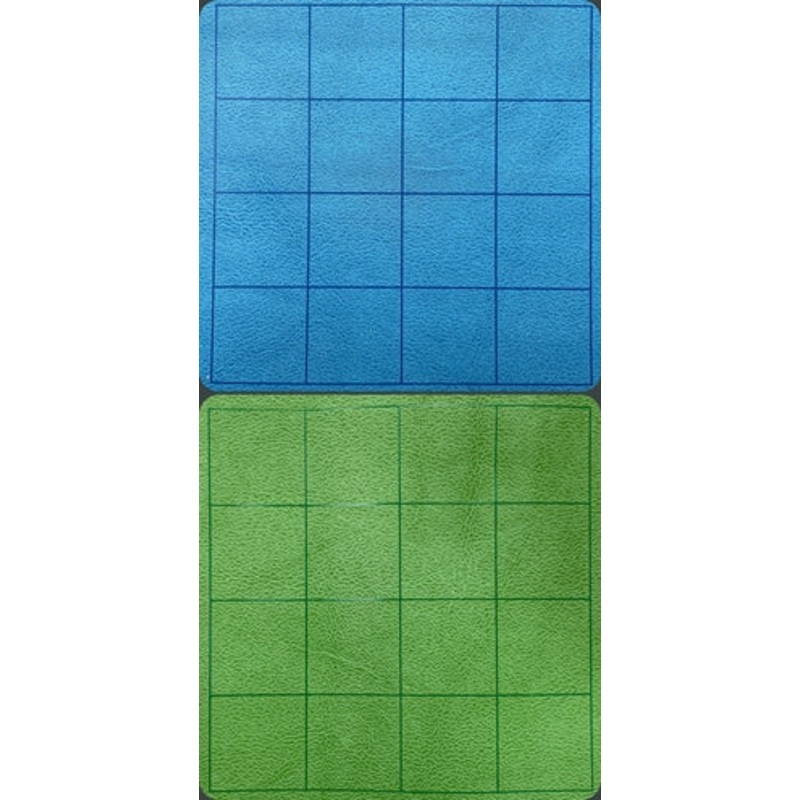 Chessex – Reversible Megamat 1inch Squares Blue-Green (34 x 48) CHX 97465