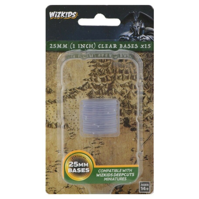 Wizkids Deep Cuts Clear 25mm Round Base 15ct