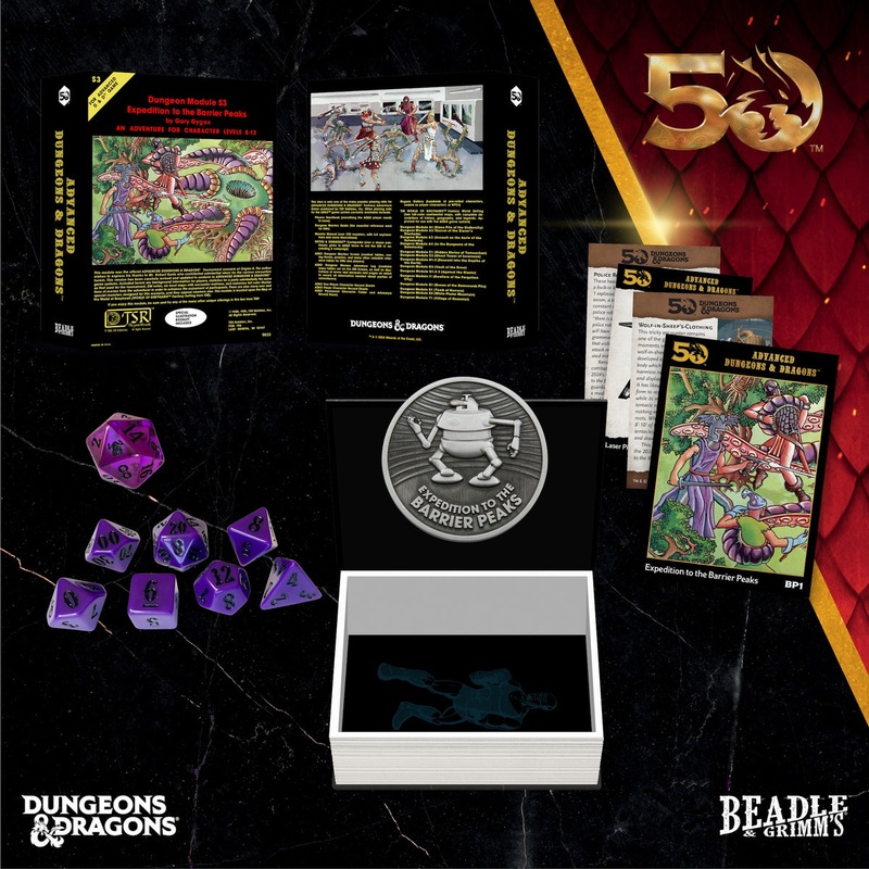 Beadle & Grimms Expedition to Barrier Peaks Dice & Accessories Set D&D 50th
