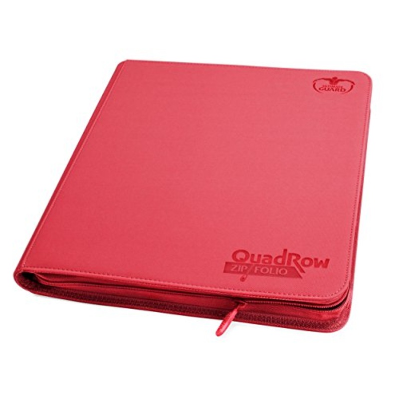 Ultimate Guard 12-Pocket Quadrow Zipfolio Xenoskin Red