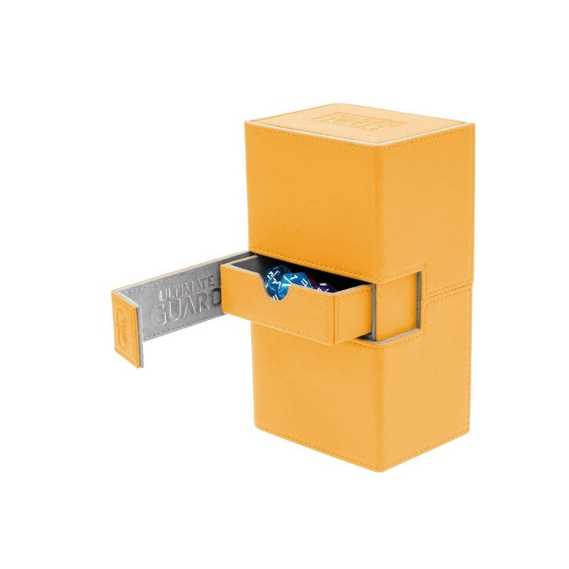 Ultimate Guard – Twin Flip N Tray Deck Case 160+ Standard Size Xenoskin Amber