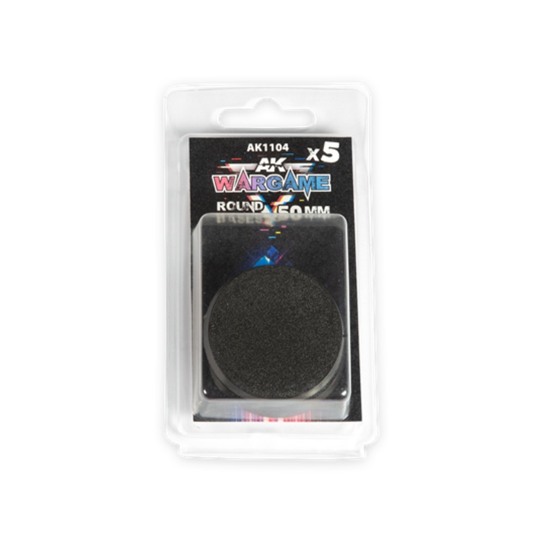 AK Interactive – Wargame Accesories – Plastic Bases. Round Base 50mm