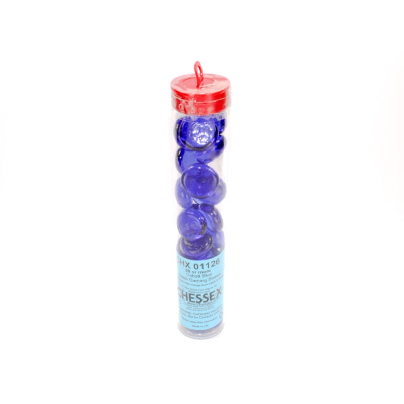 Chessex – Glass Stones 20+ in a 5 1/2 Inch Tube – Cobalt (CHX01126)