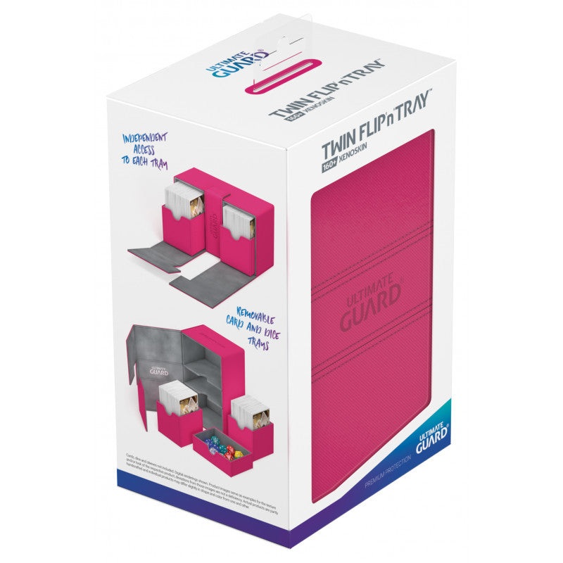 Ultimate Guard – Twin Flip N Tray Deck Case 160+ Standard Size Xenoskin Pink