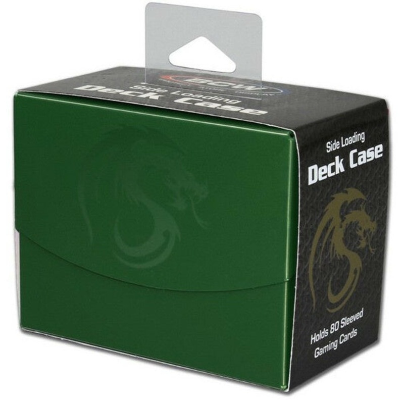 BCW Deck Case Box Side Loading Green (Holds 80 cards)