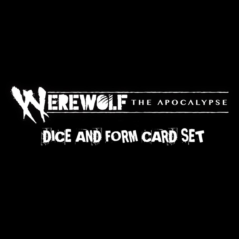 Werewolf The Apocalypse RPG Dice and Form Card Set