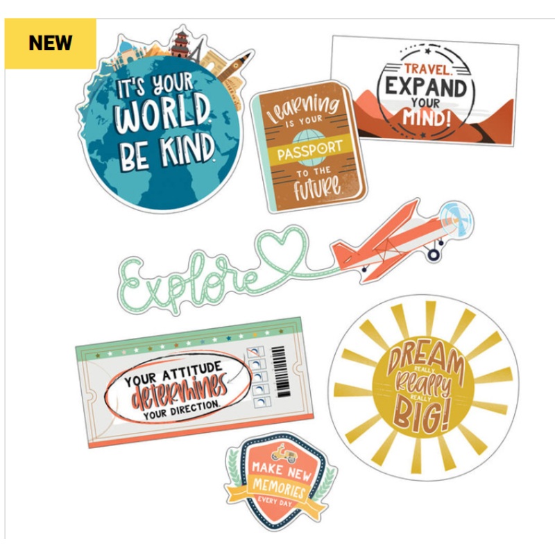 Let’s Explore Motivational Mini Bulletin Board Set