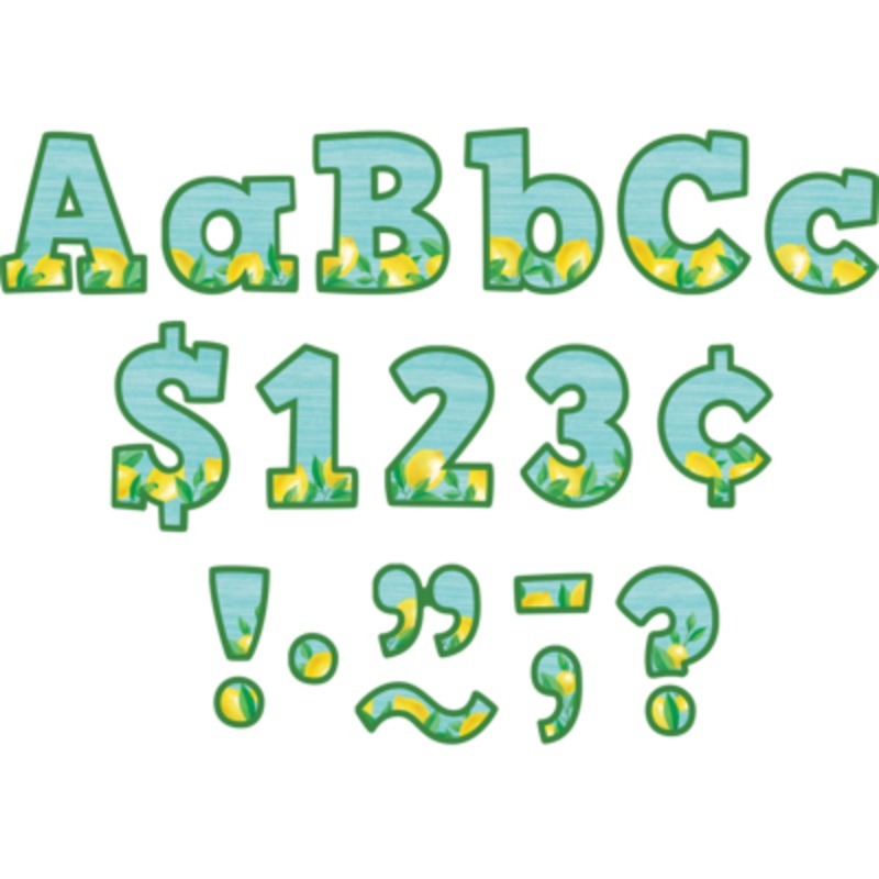 Lemon Zest Bold Block 4Letters Combo Pack