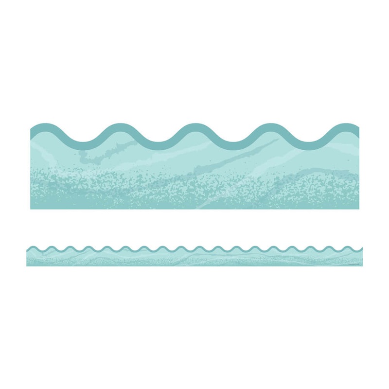 Blue Woodgrain Border
