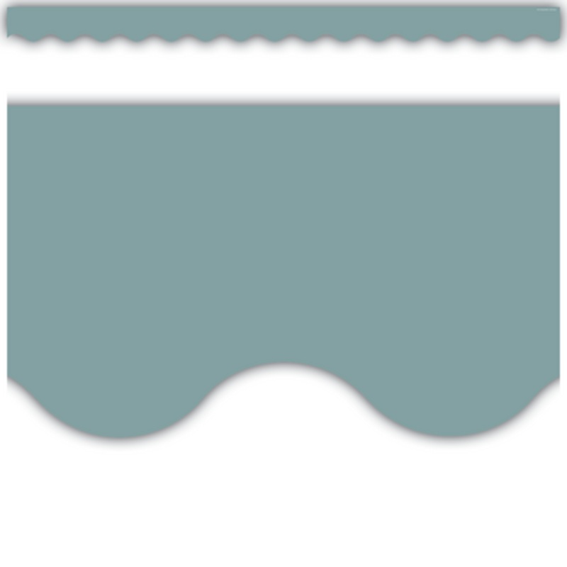 Stone Blue Scalloped Border