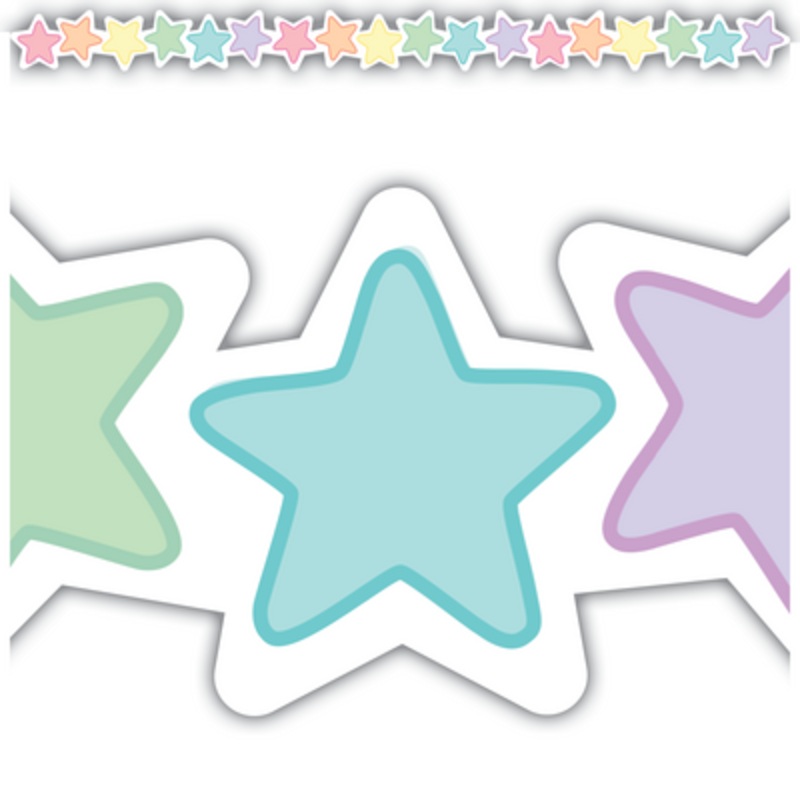 Pastel Pop Stars Border Trim