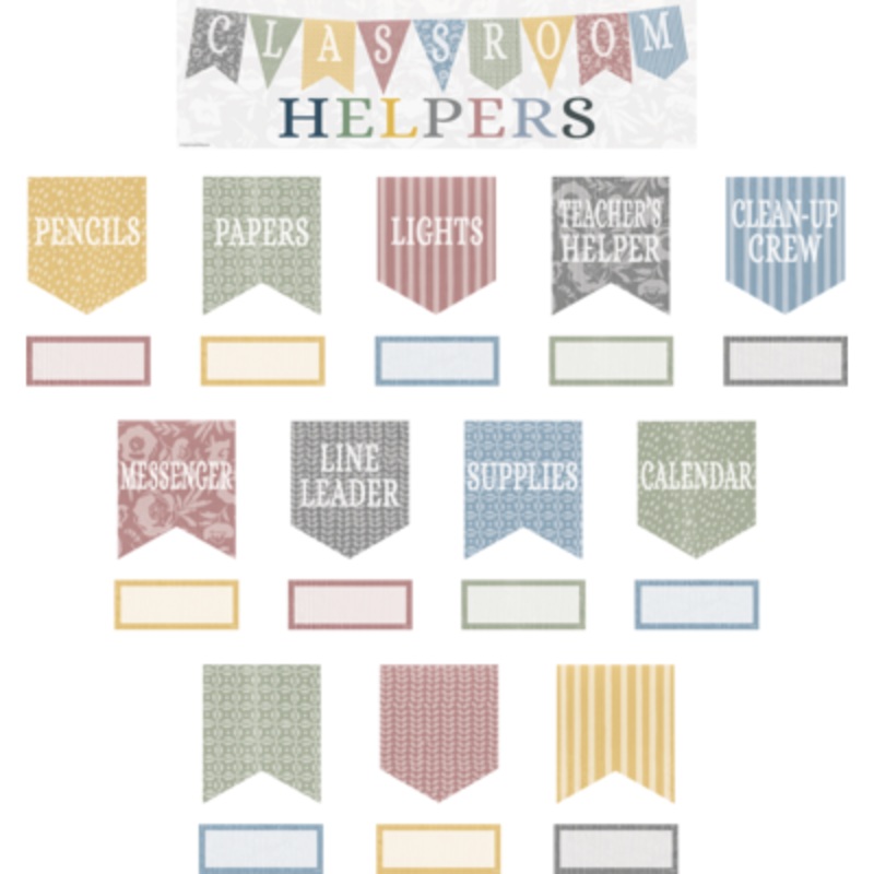 Classroom Cottage Classroom Helpers Mini Bulletin Board Set