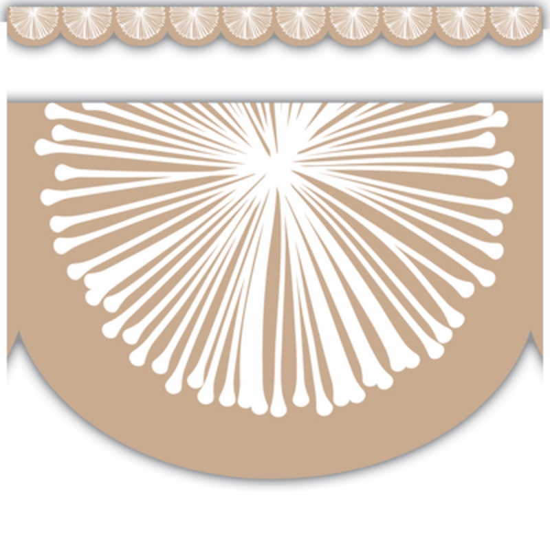 Natural Poms Border Trim