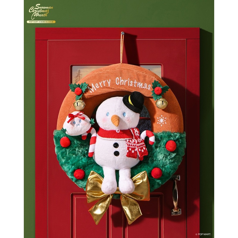 POP MART Bobo & Coco Snowman Christmas Wreath