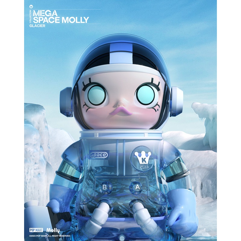 POP MART MEGA SPACE Molly 1000% Glacier IFW982041686